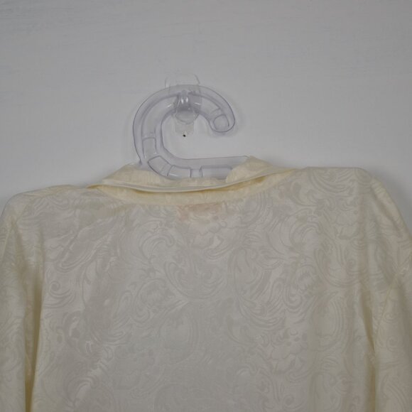 Inner Most Silky Long Sleeve Double Breast Top Vintage Pajama Loungewear Women L - Picture 7 of 9